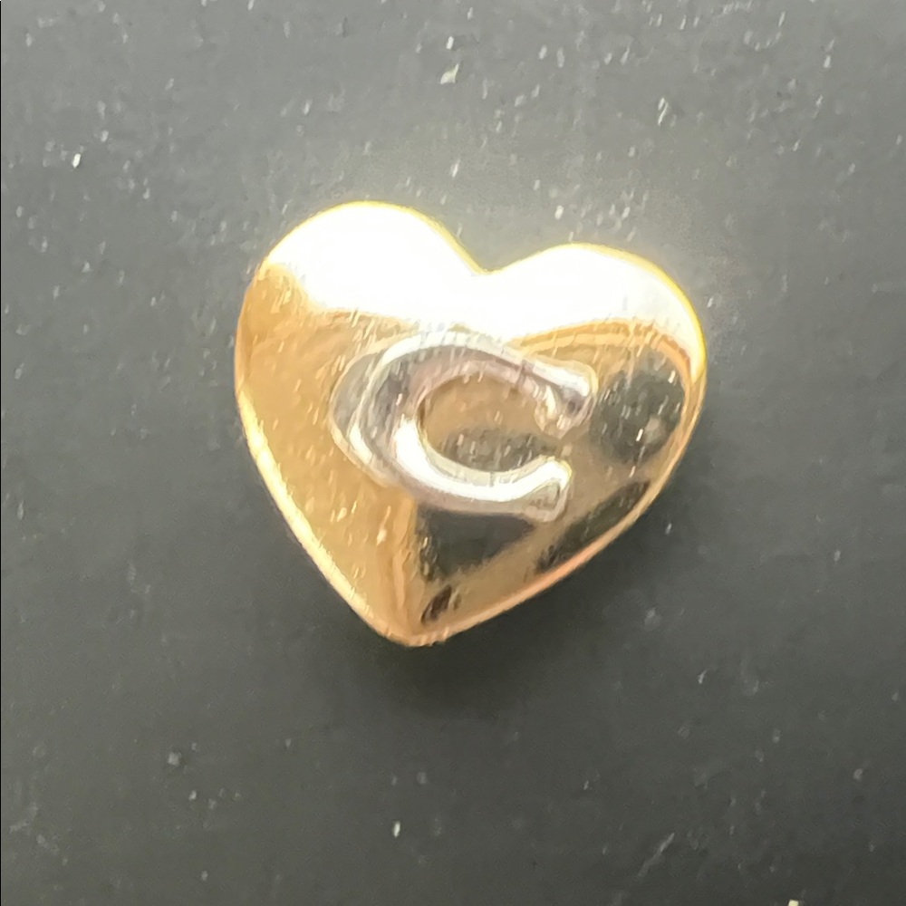 Two Pairs of Coach Chic Gold Heart Shaped Stud Earrings - Picture 4 of 8